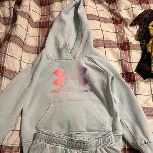 Under Armour Light Blue Hoodie with Gradient Logo